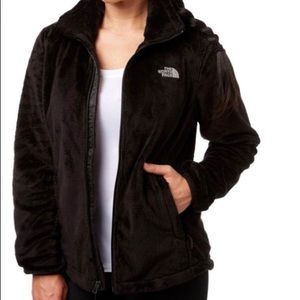 Black north face fleece coat